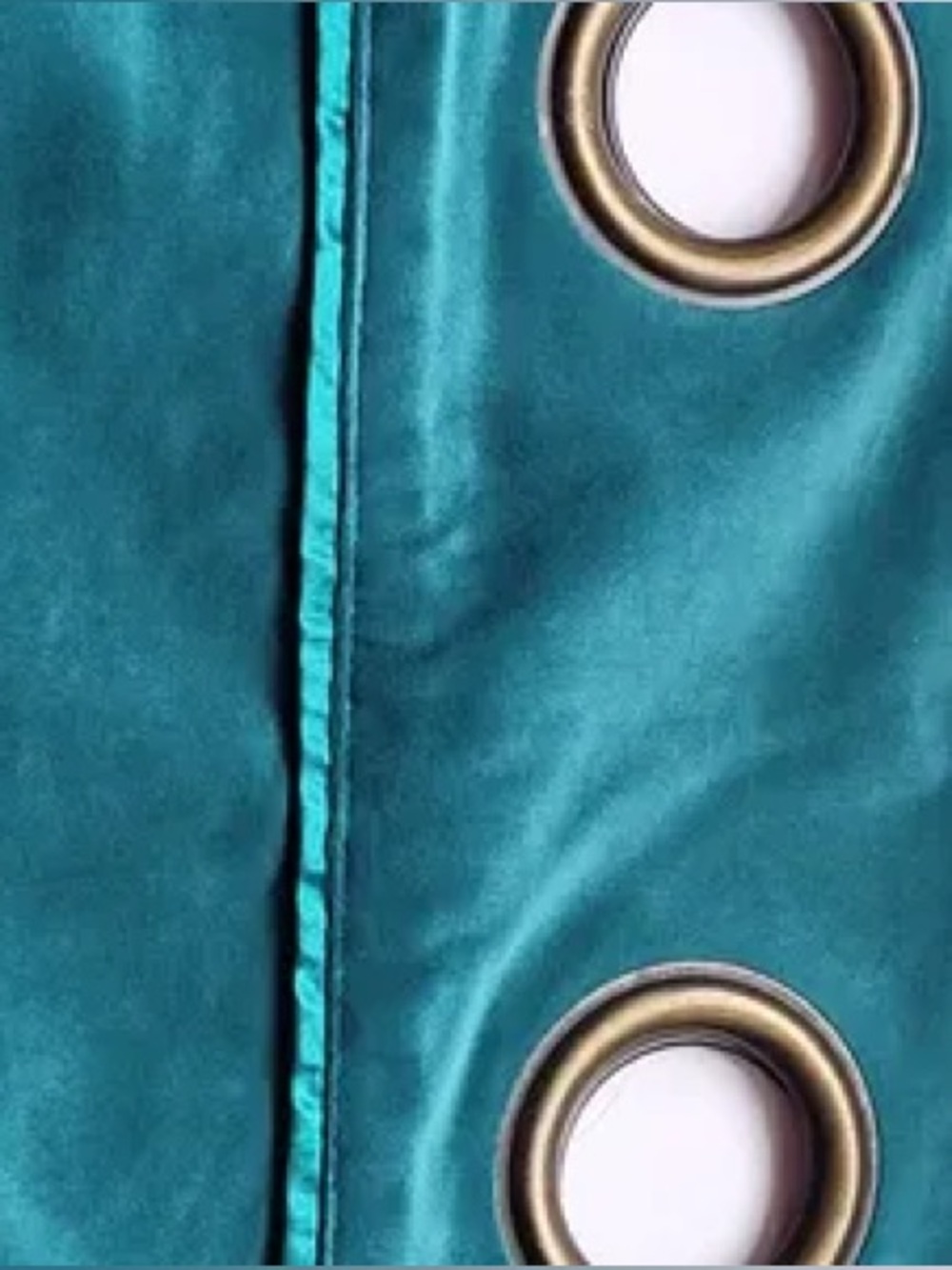 Pier 1 imports teal velvet curtain set